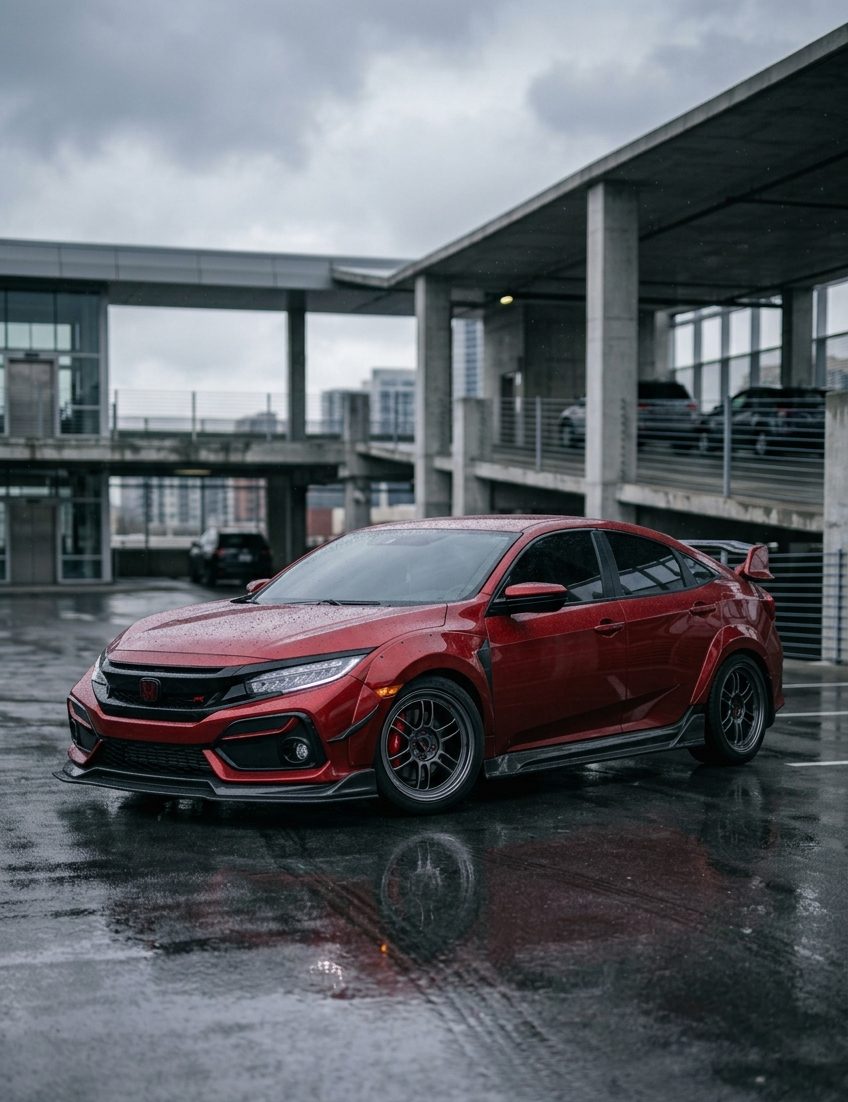 Honda Civic with dark window tint showing privacy and aesthetic improvement